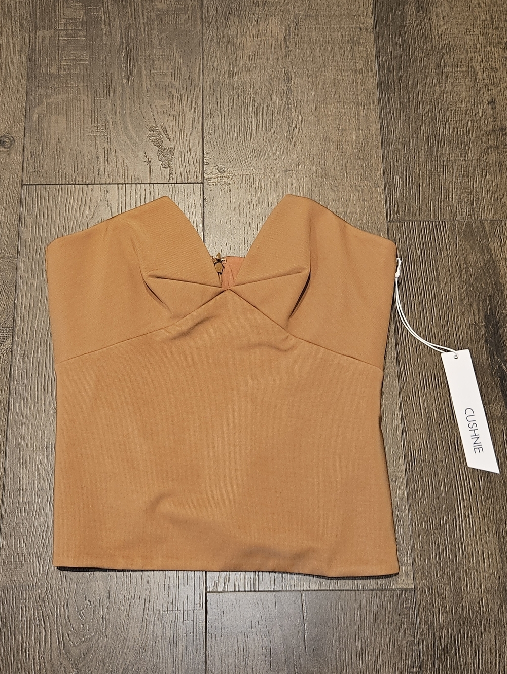 Cushnie Stretch-Cady Bustier Top